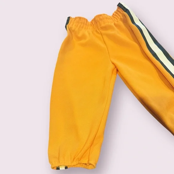 Baby/Toddler Franklin Yellow Green Football Style Pants W/Side Stripes Sz Small - Picture 4 of 6